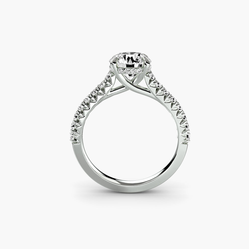 The Lucienne Solitaire with Pavé Setting, setting