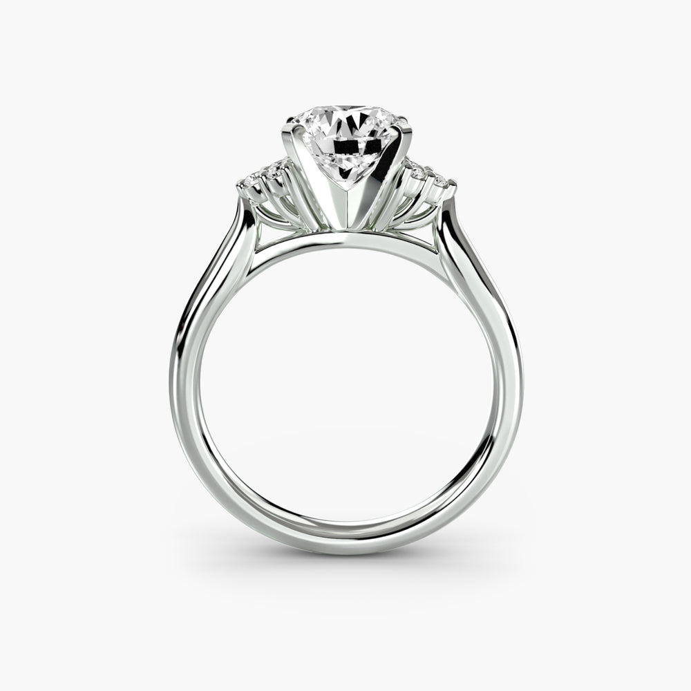 The Florence Solitaire with Cluster Shoulders Setting, setting