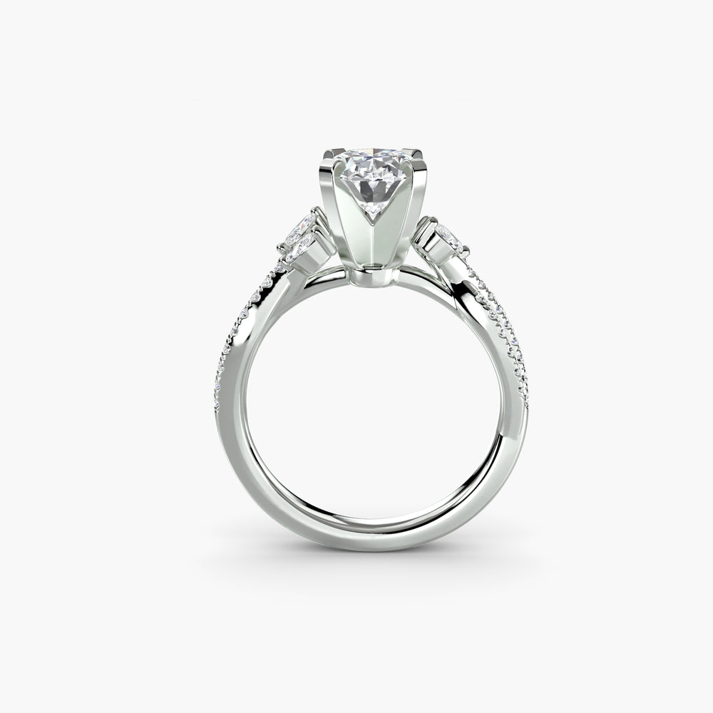 The Twist Pavé Ring Setting, setting