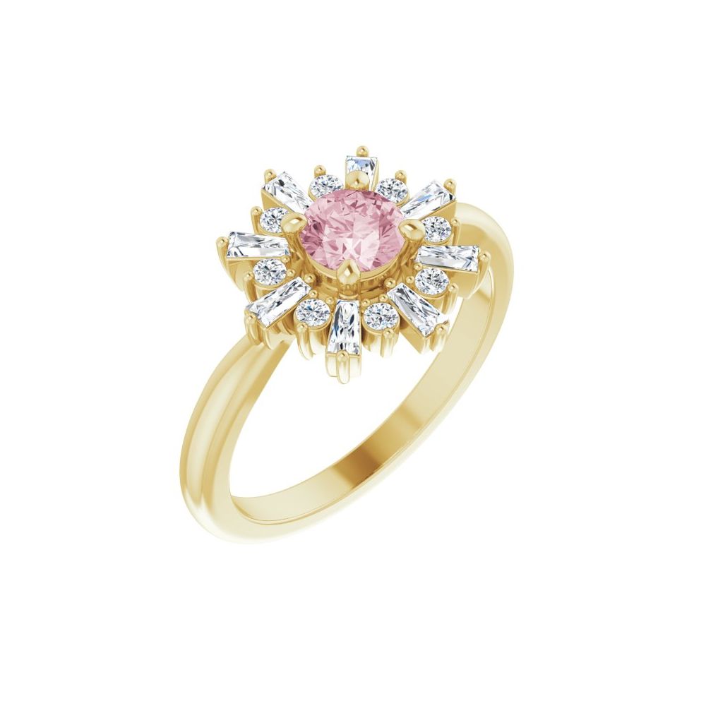 Divine Aura — The Self-Love Era | Pink Morganite & Natural Diamond Ring, Fine Jewelry Ring