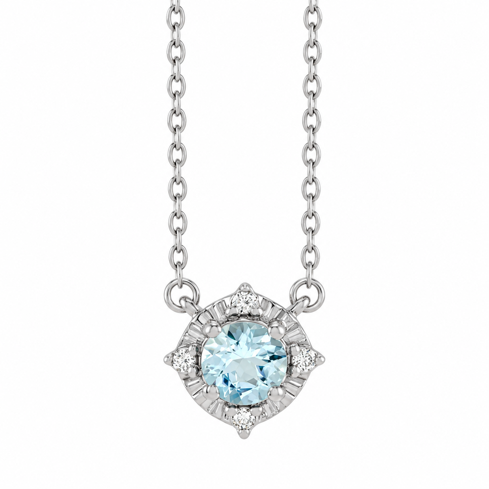 Birthstone Halo Complete the Set — Necklace & Earrings, Jewelry Set