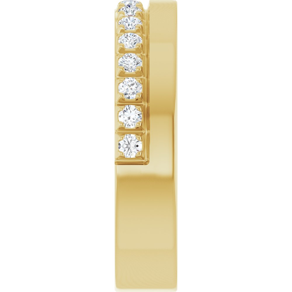 14K yellow gold diamond anniversary band, supplier view 155
