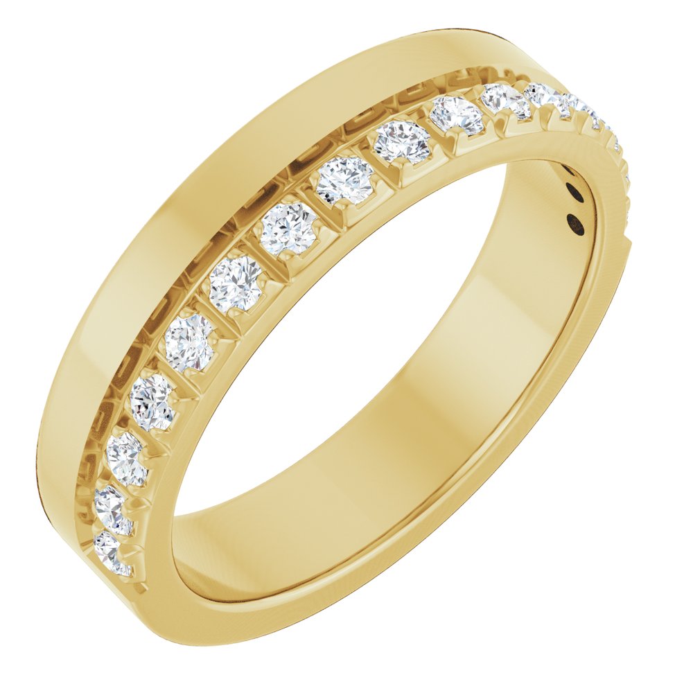 14K yellow gold diamond anniversary band, supplier view 156