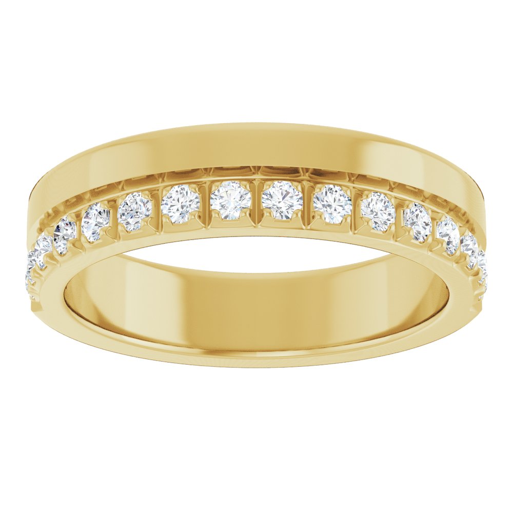14K yellow gold diamond anniversary band, supplier view 159
