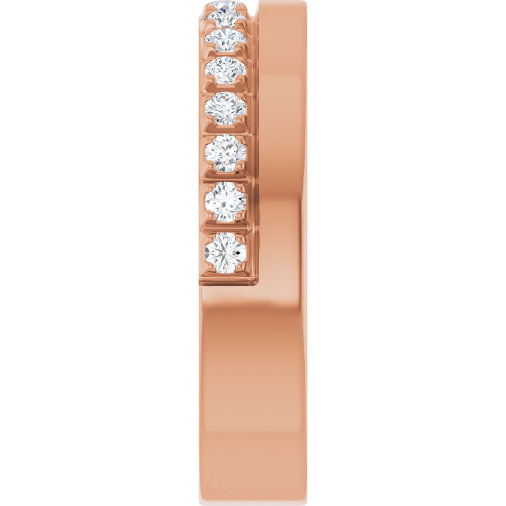 14K rose gold diamond anniversary band, supplier view 155