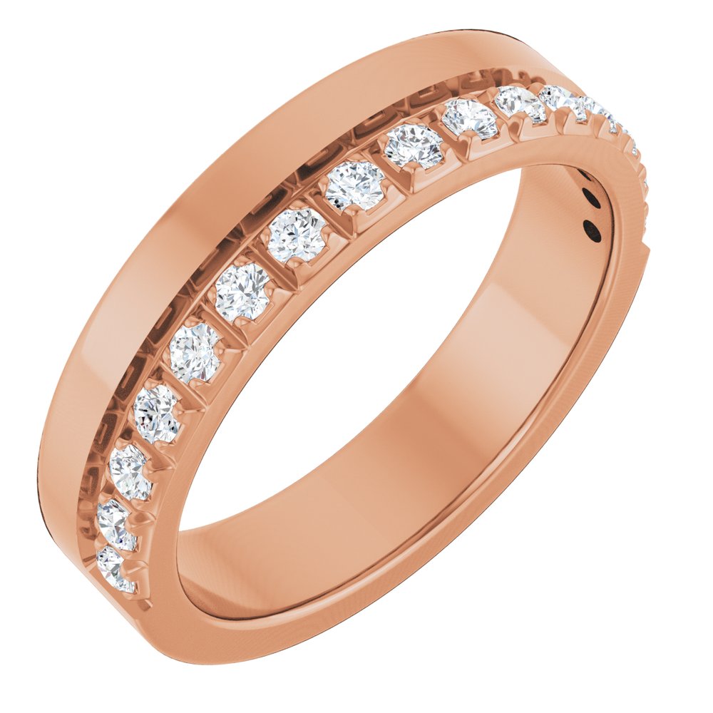 14K rose gold diamond anniversary band, supplier view 156