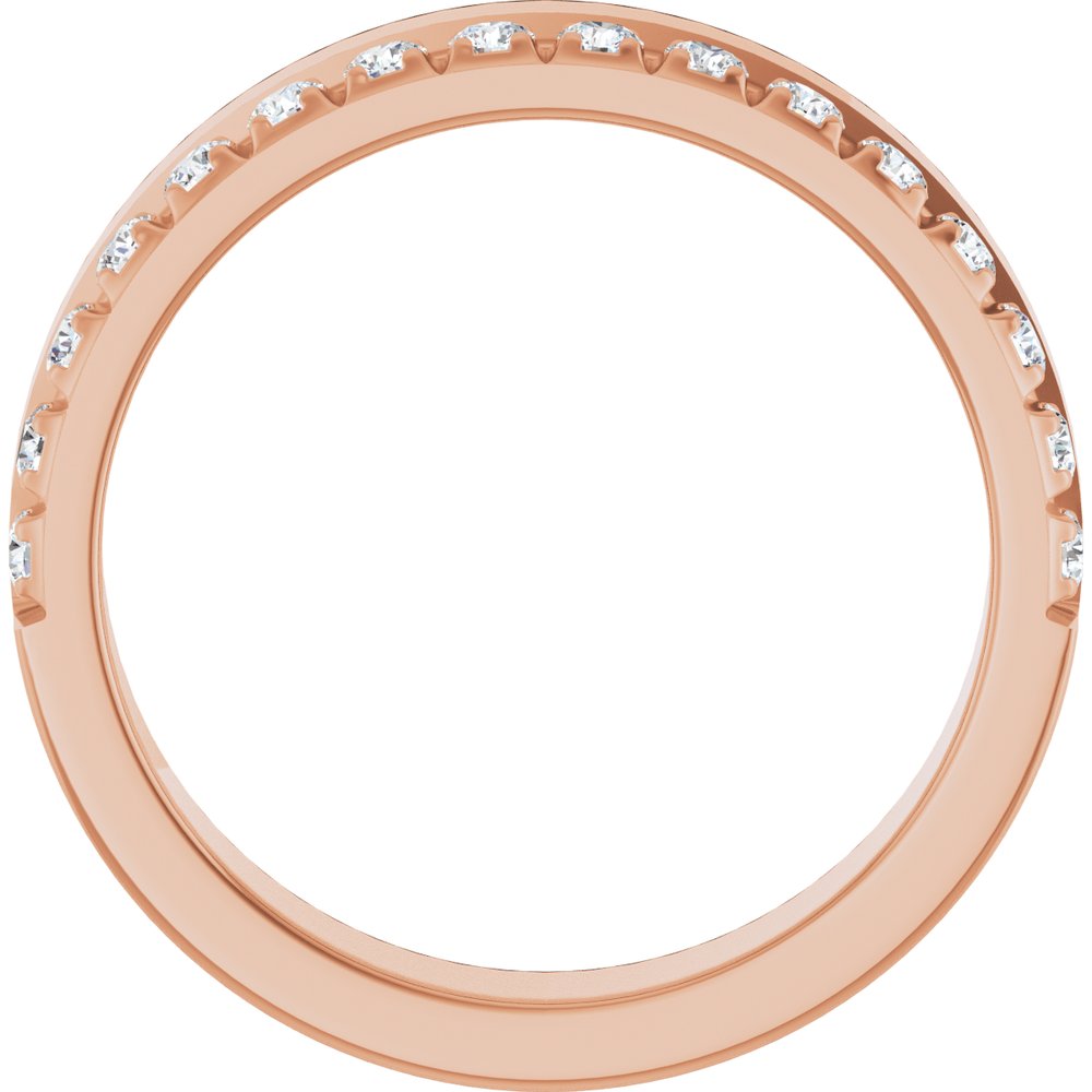 14K rose gold diamond anniversary band, supplier view 158