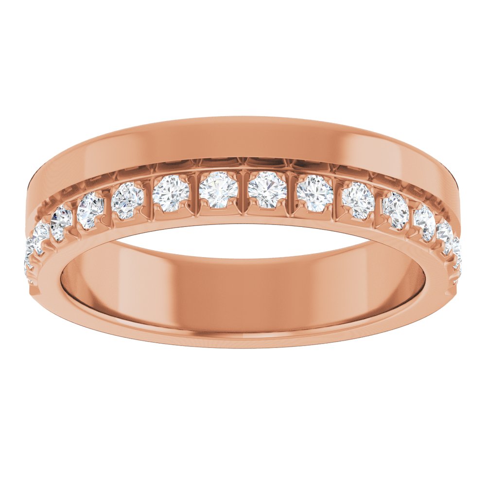 14K rose gold diamond anniversary band, supplier view 159