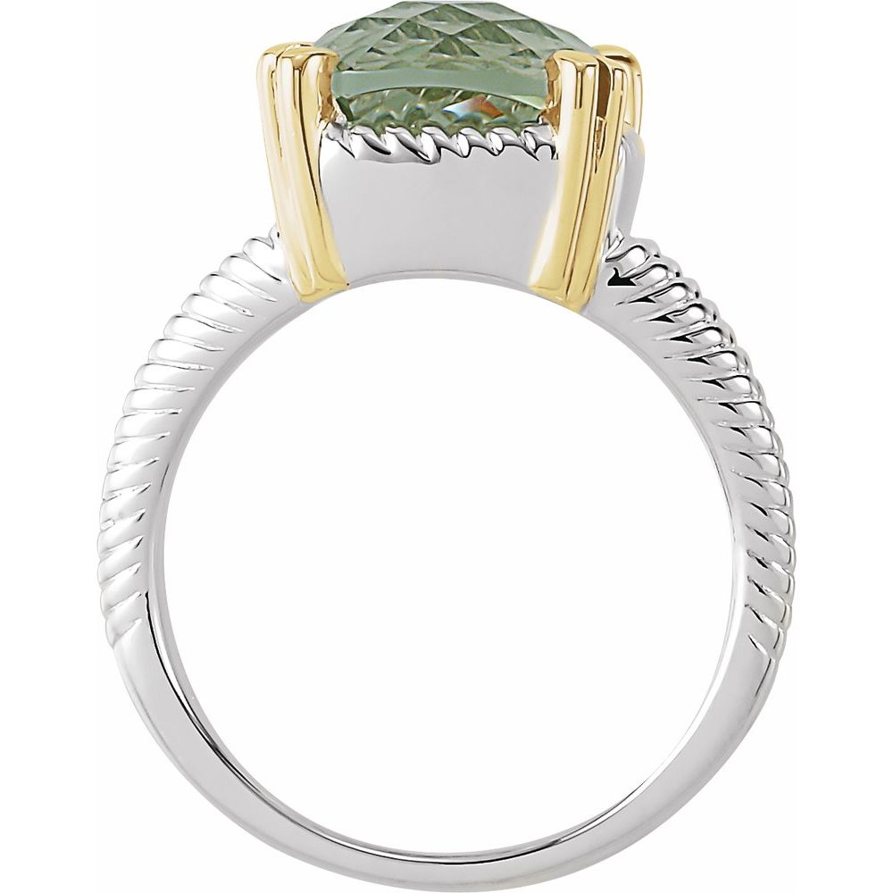 Side view of Divine Aura quartz ring