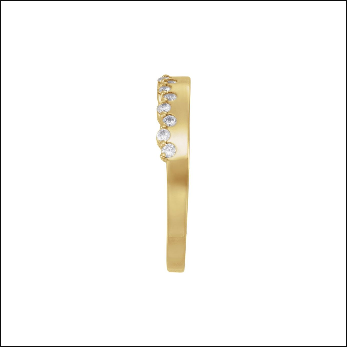 Lorelaii Atelier stackable ring, polished product view 4, white background with thin black outline
