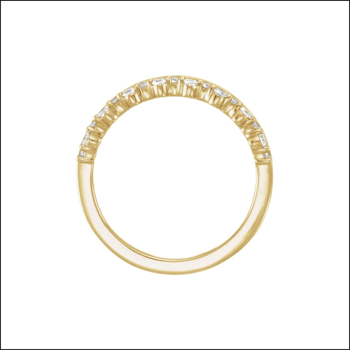 Lorelaii Atelier stackable ring, polished product view 3, white background with thin black outline