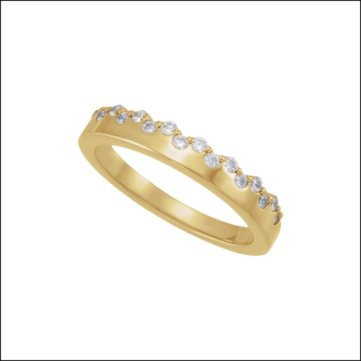 Lorelaii Atelier stackable ring, polished product view 2, white background with thin black outline