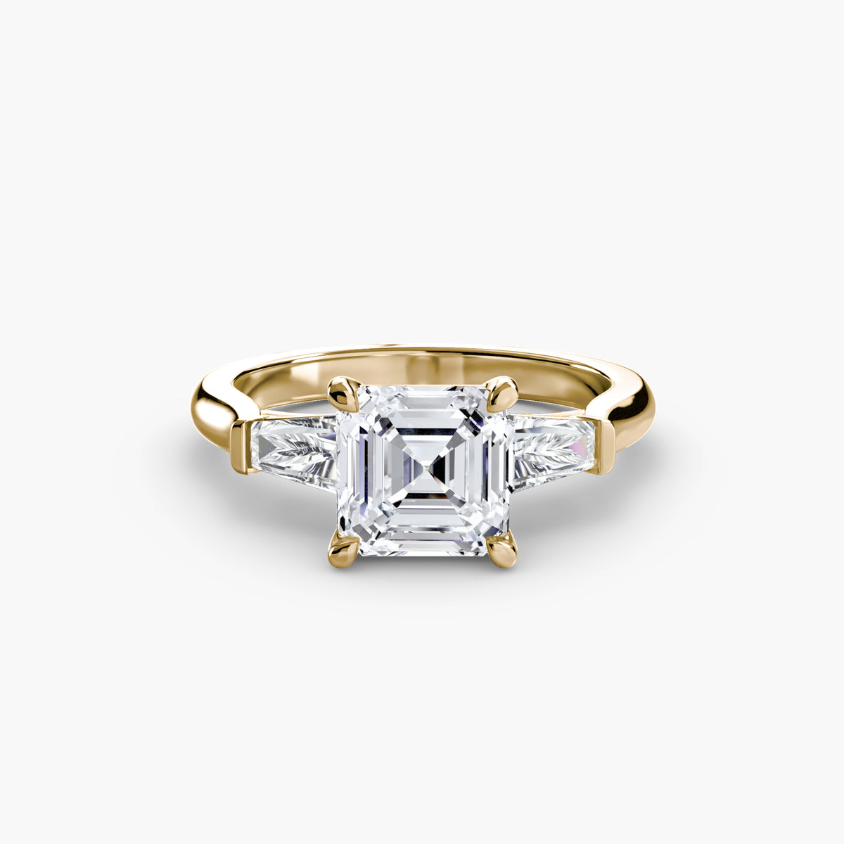 Three-Stone Ring (Baguette Side Stones) Setting