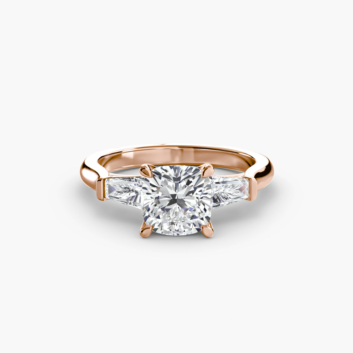 Three-Stone Ring (Baguette Side Stones) Setting