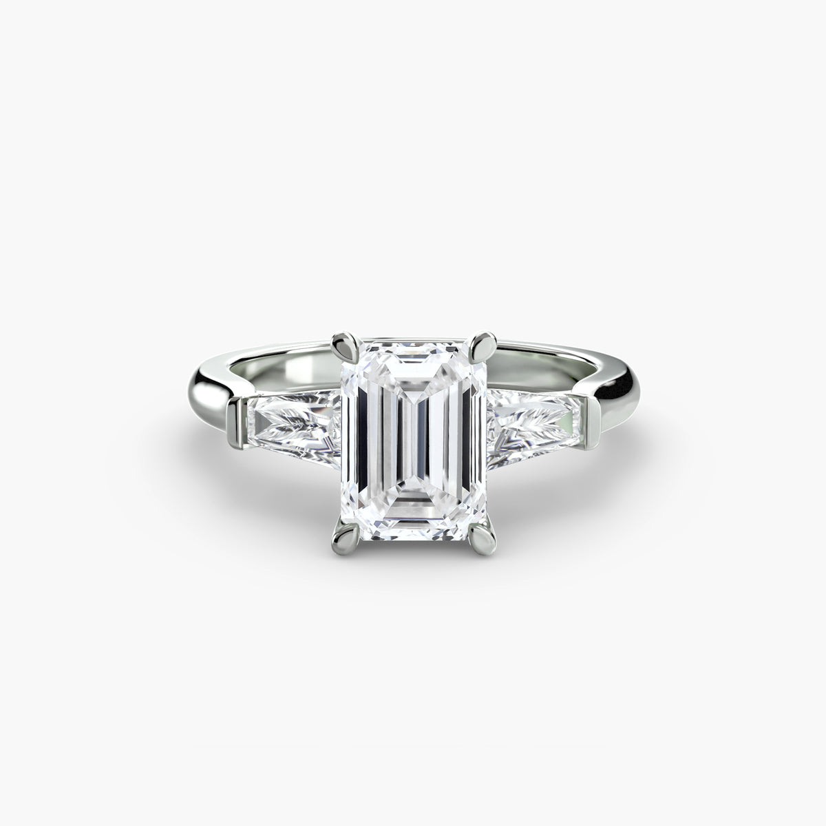 Three-Stone Ring (Baguette Side Stones) Setting