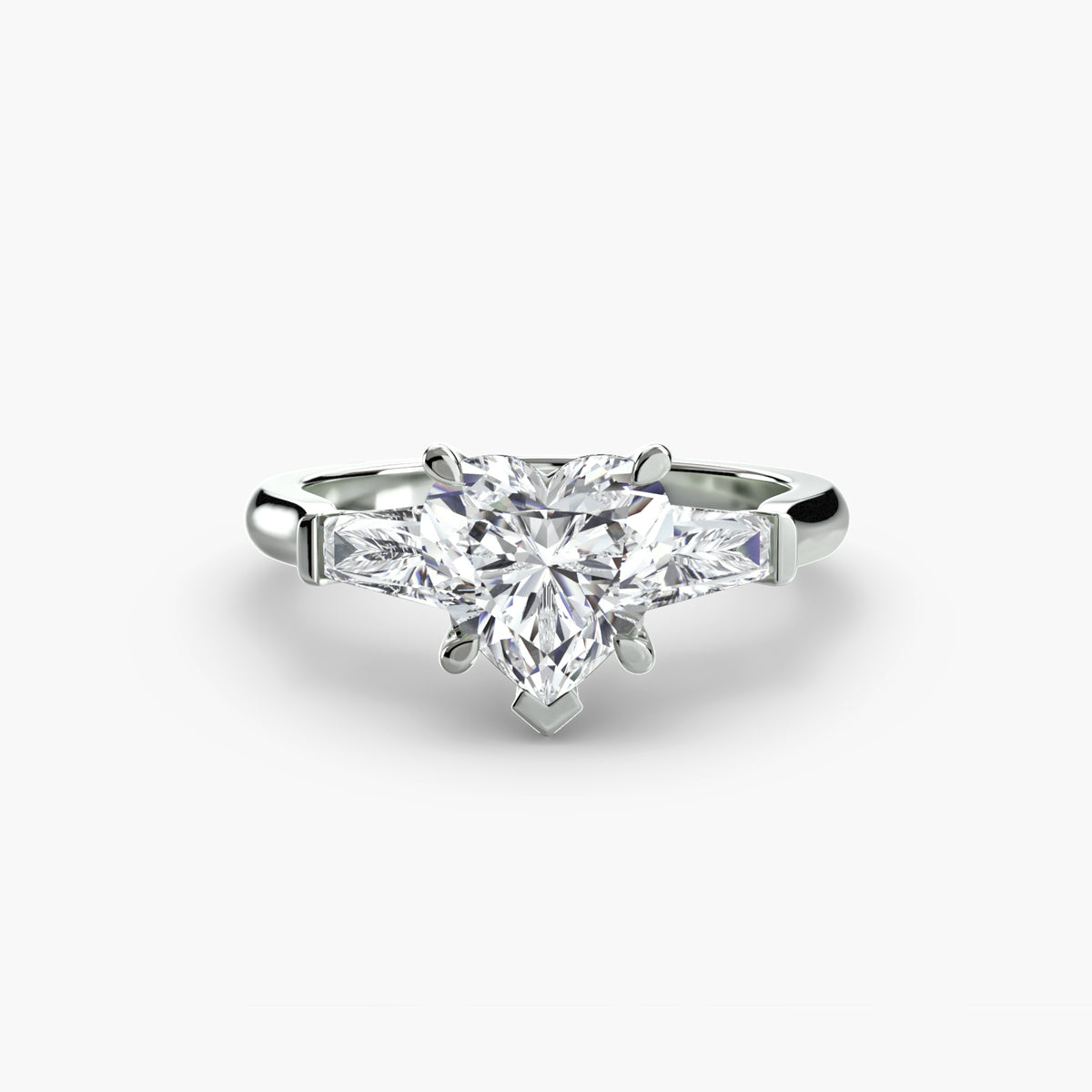 Three-Stone Ring (Baguette Side Stones) Setting