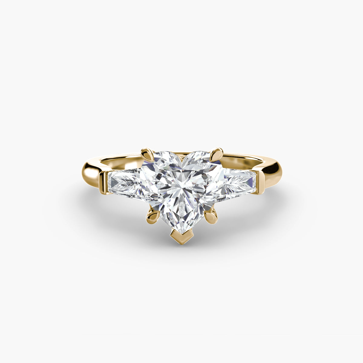 Three-Stone Ring (Baguette Side Stones) Setting