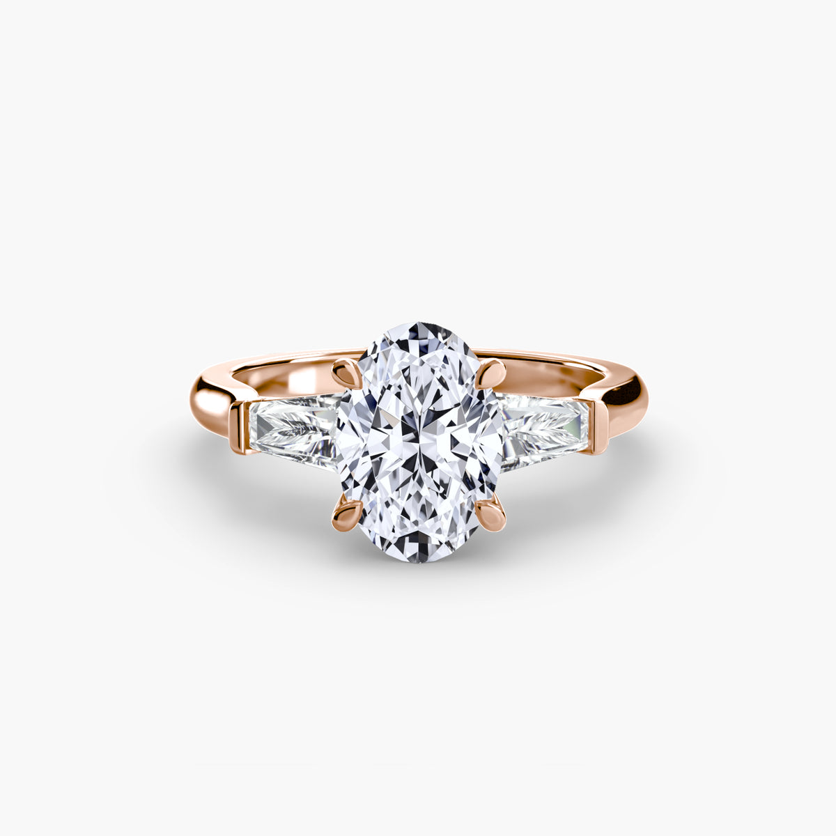 Three-Stone Ring (Baguette Side Stones) Setting