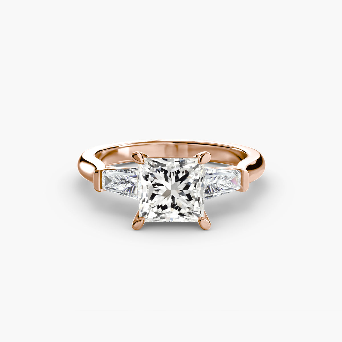 Three-Stone Ring (Baguette Side Stones) Setting