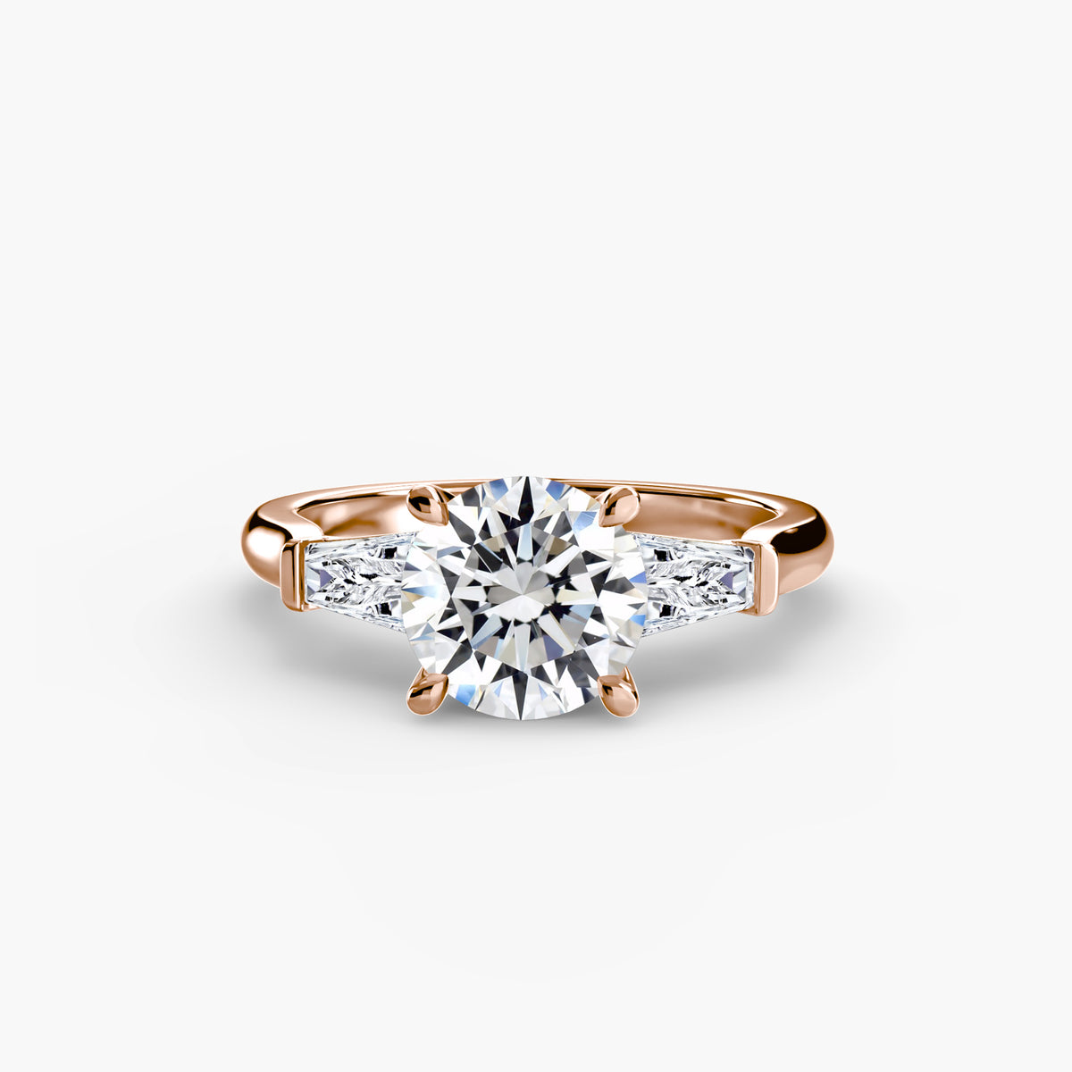 Three-Stone Ring (Baguette Side Stones) Setting