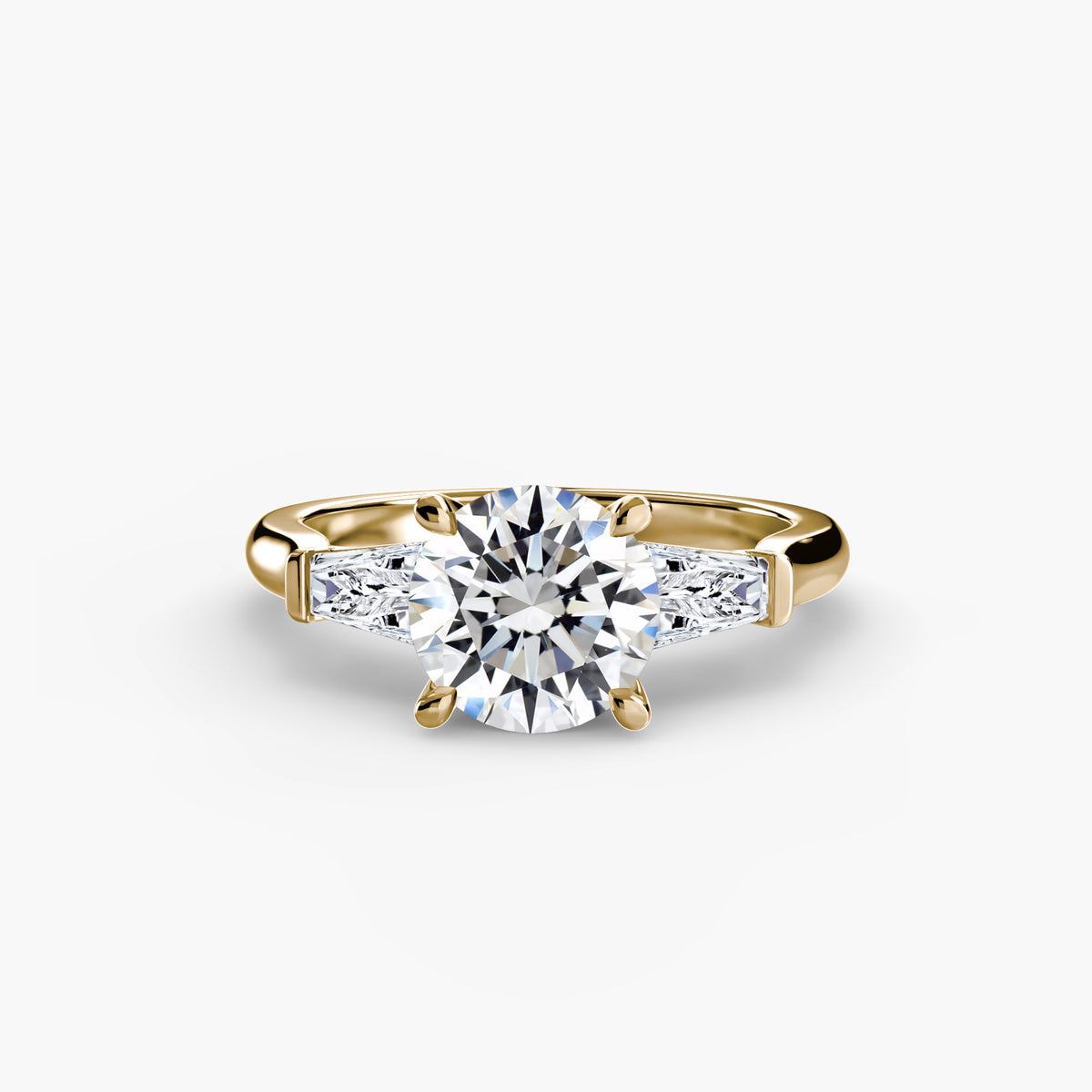 Three-Stone Ring (Baguette Side Stones) Setting