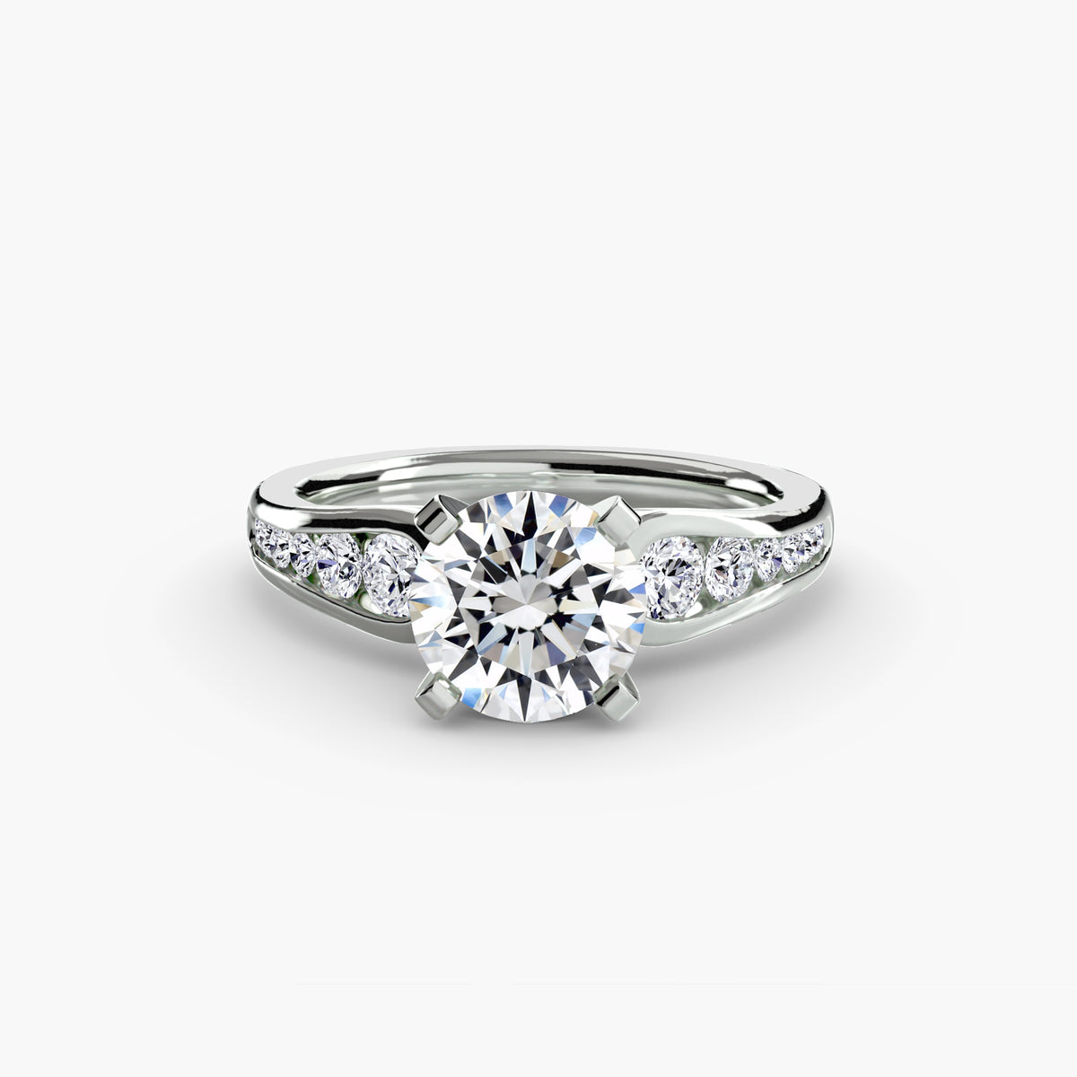 The Céleste Solitaire with Pavé Setting