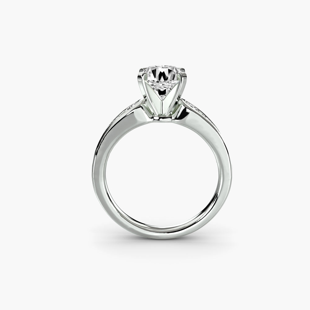 The Céleste Solitaire with Pavé Setting, setting