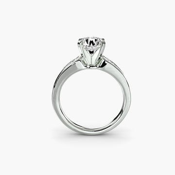 The Céleste Solitaire with Pavé Setting