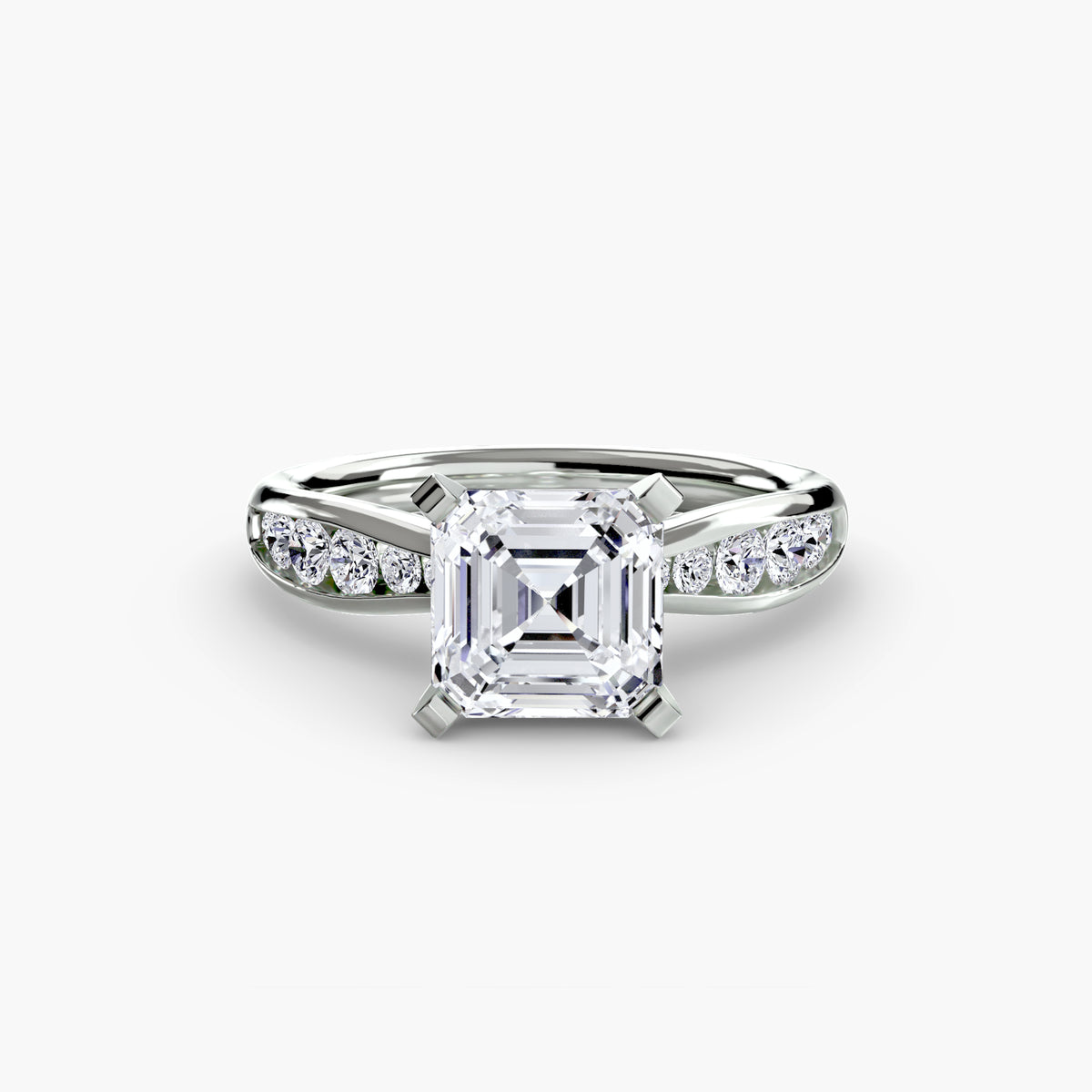 The Camille Solitaire with Pavé Setting