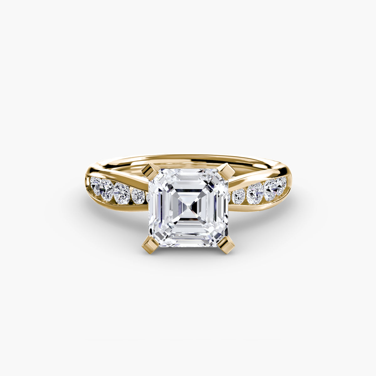The Camille Solitaire with Pavé Setting