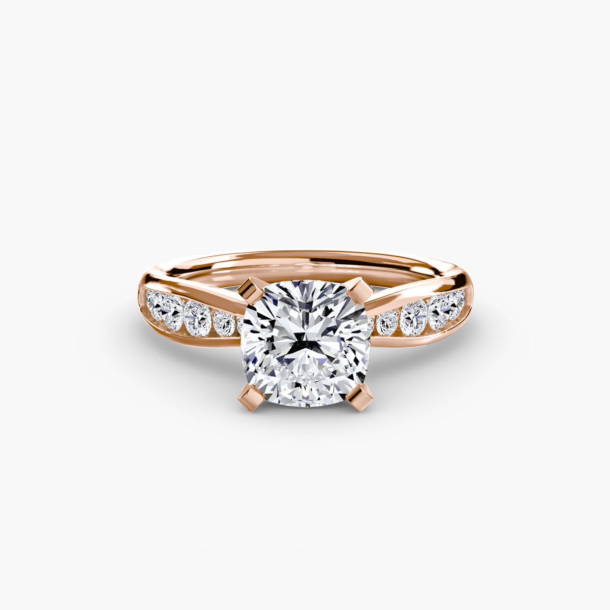The Camille Solitaire with Pavé Setting