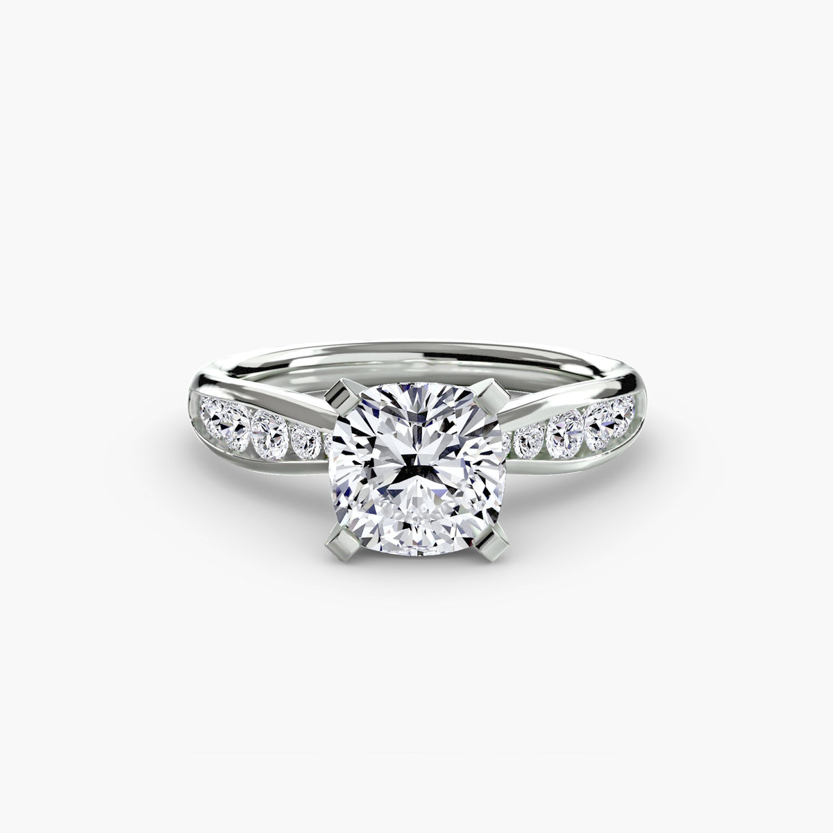The Camille Solitaire with Pavé Setting