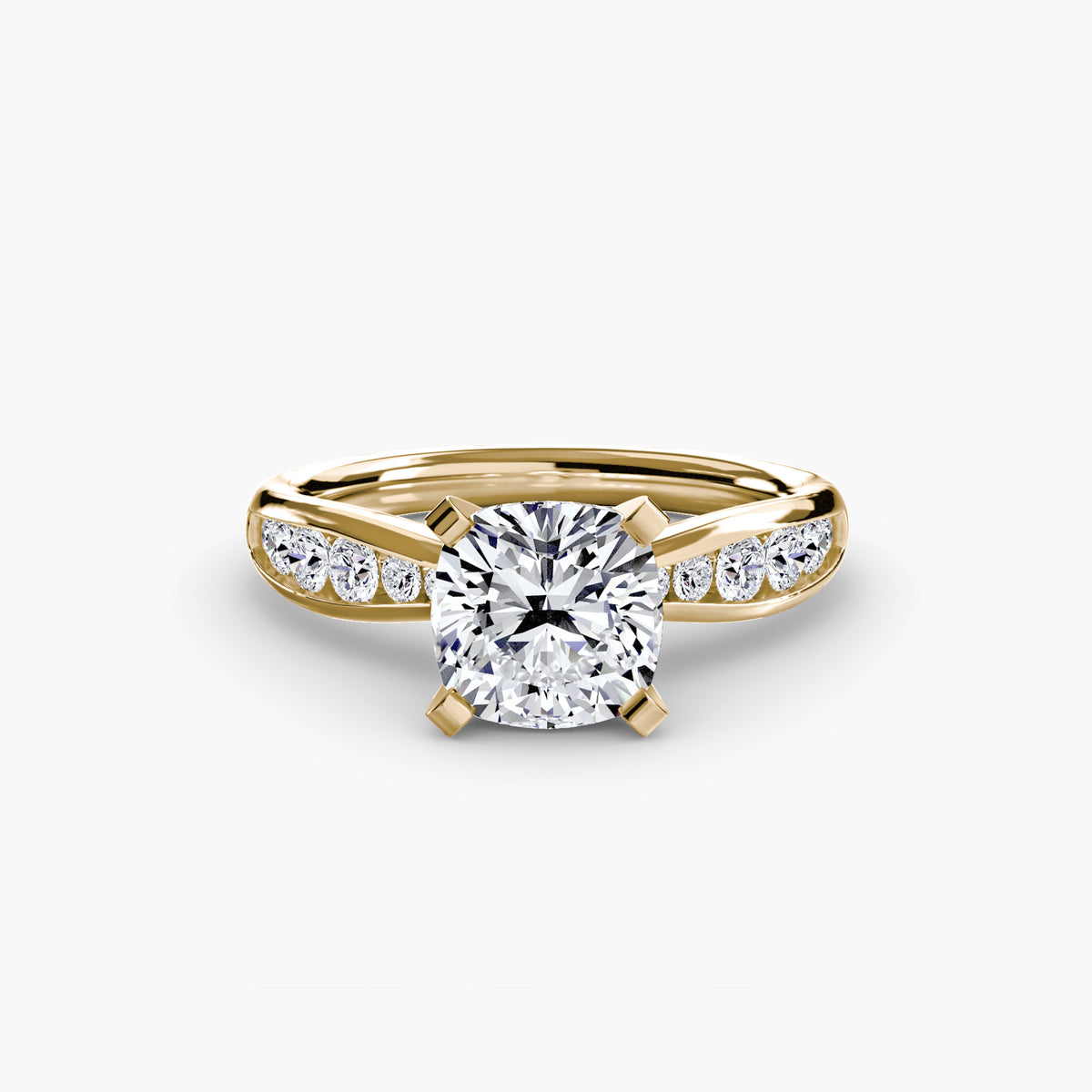 The Camille Solitaire with Pavé Setting