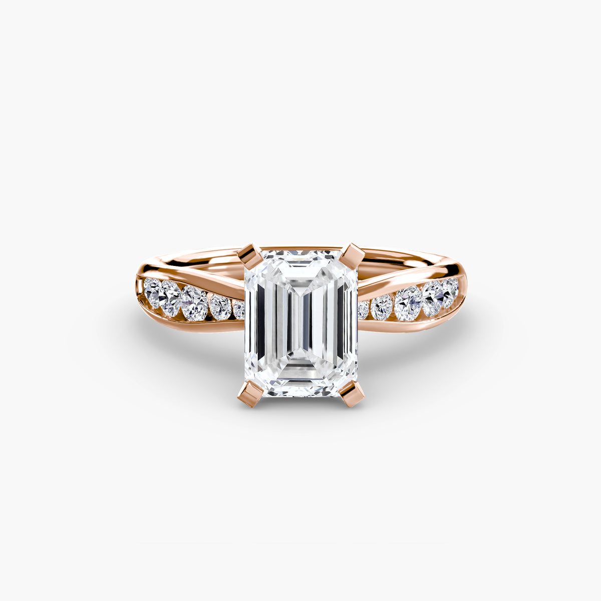 The Camille Solitaire with Pavé Setting