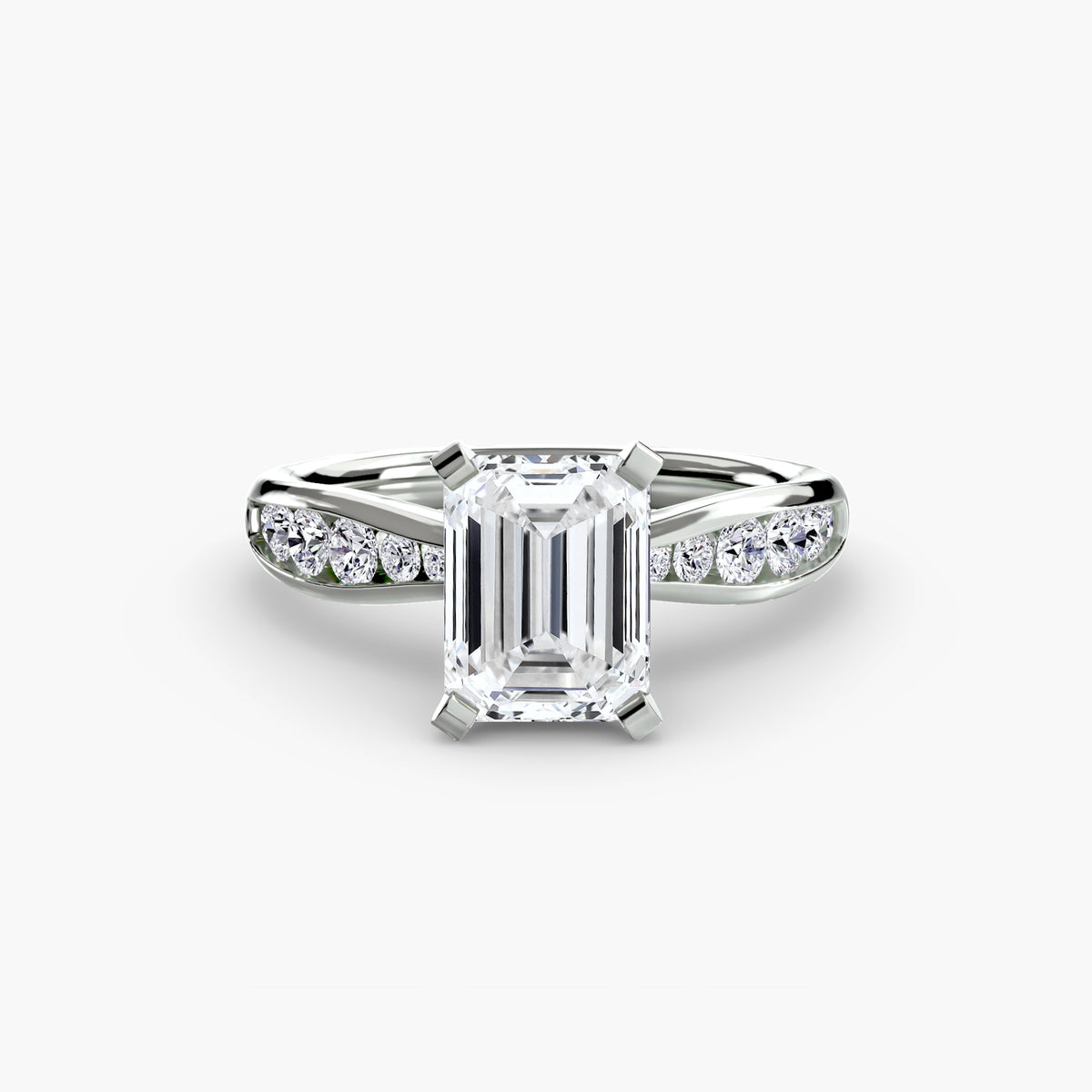 The Camille Solitaire with Pavé Setting