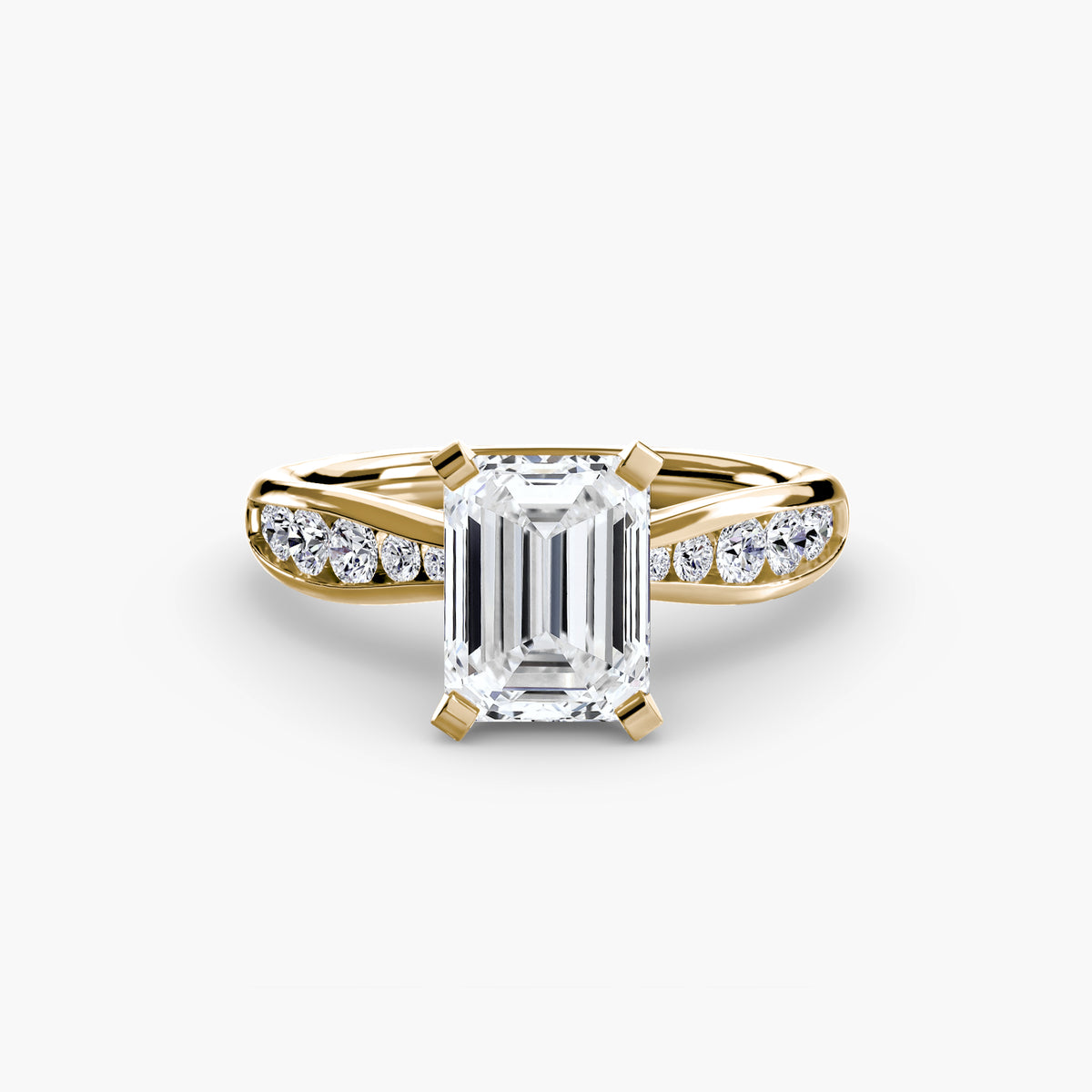 The Camille Solitaire with Pavé Setting