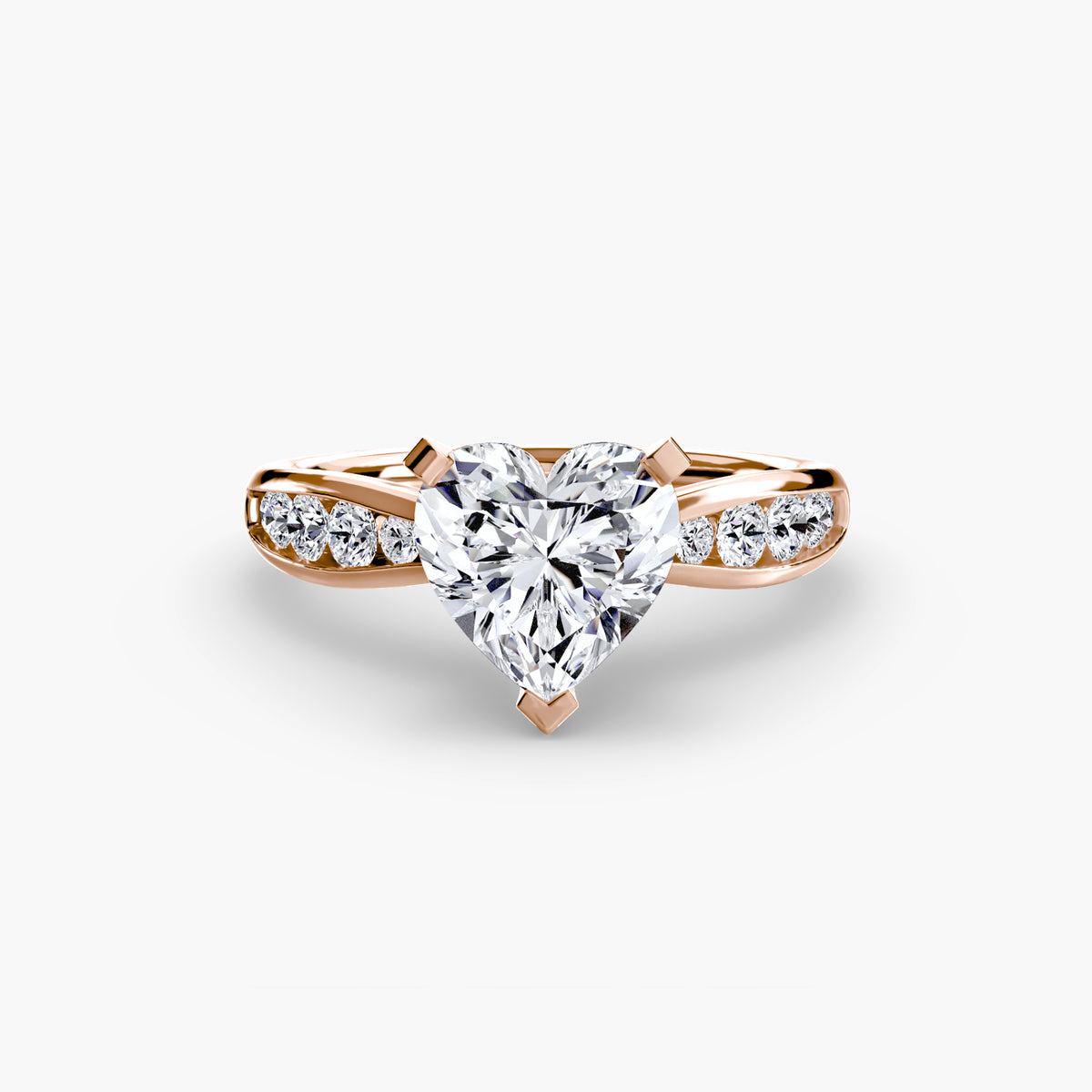 The Camille Solitaire with Pavé Setting