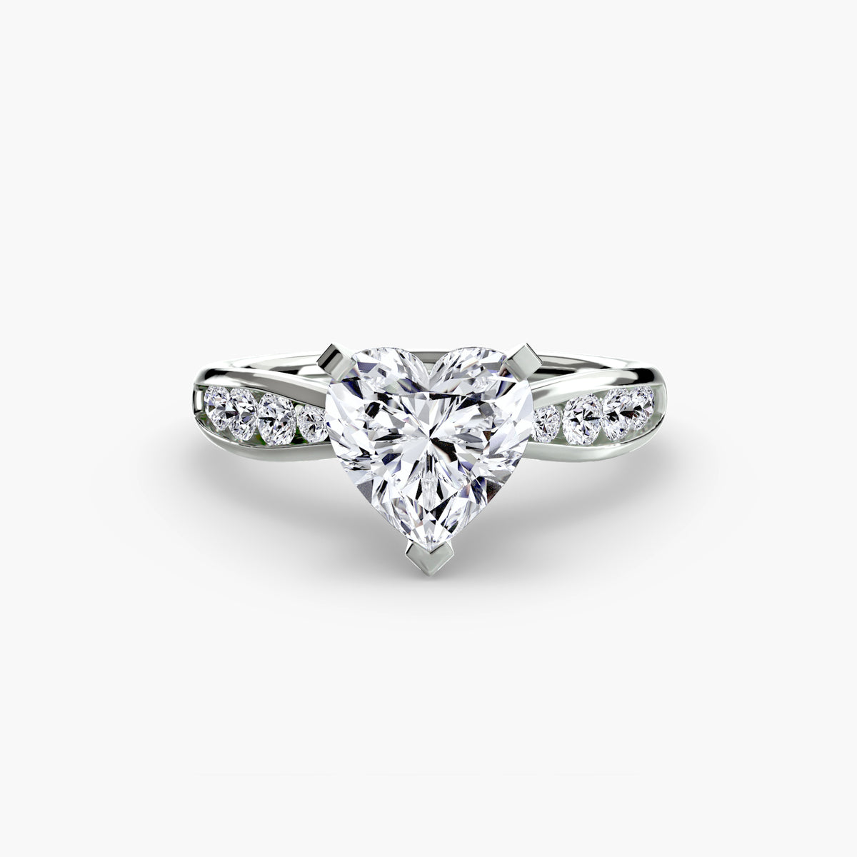 The Camille Solitaire with Pavé Setting