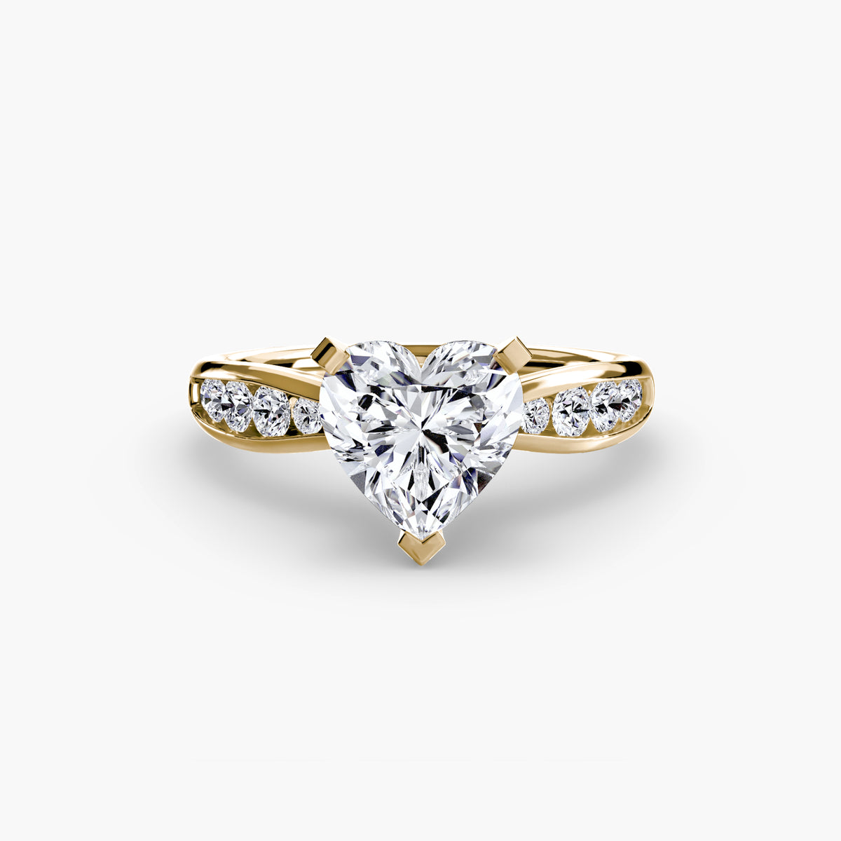 The Camille Solitaire with Pavé Setting
