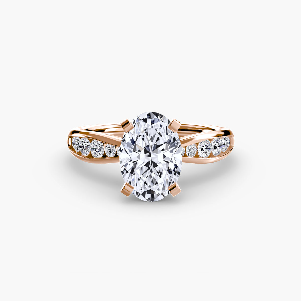 The Camille Solitaire with Pavé Setting