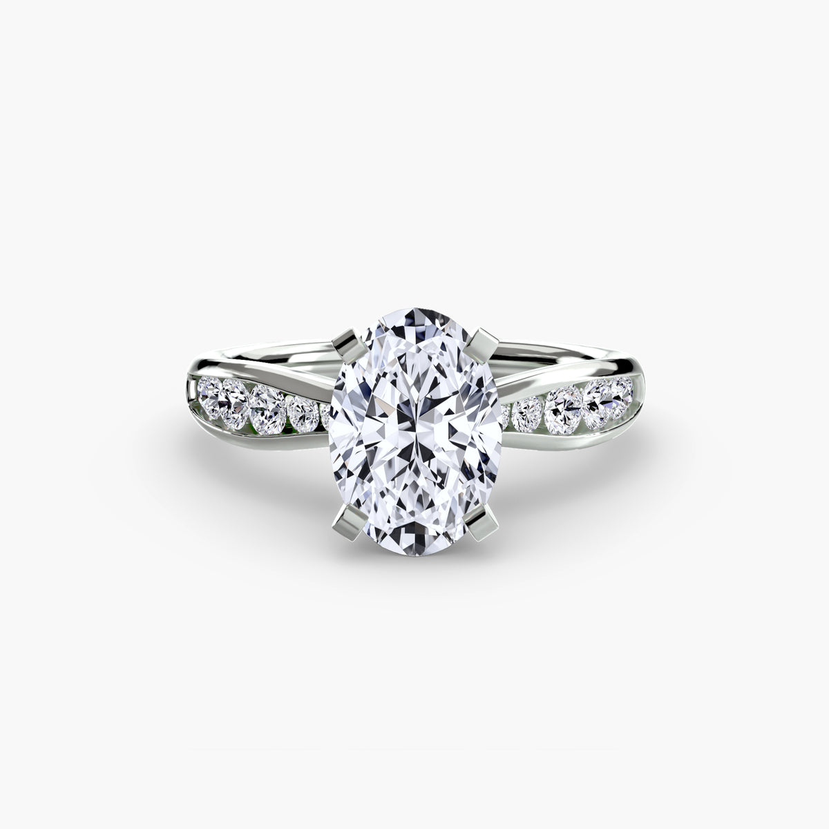 The Camille Solitaire with Pavé Setting