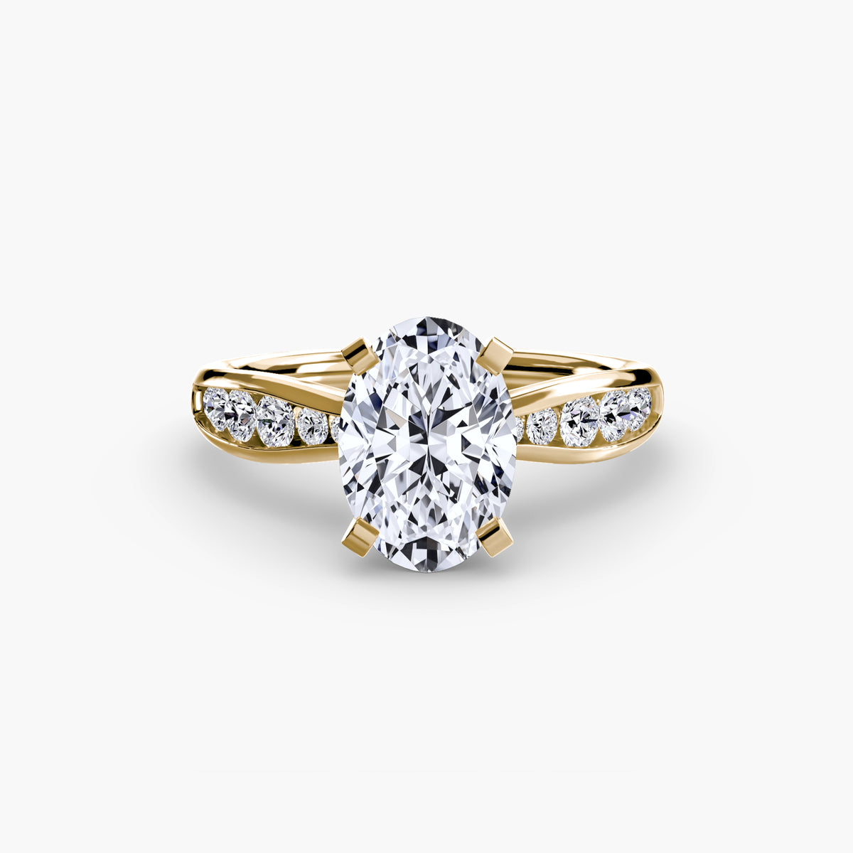 The Camille Solitaire with Pavé Setting