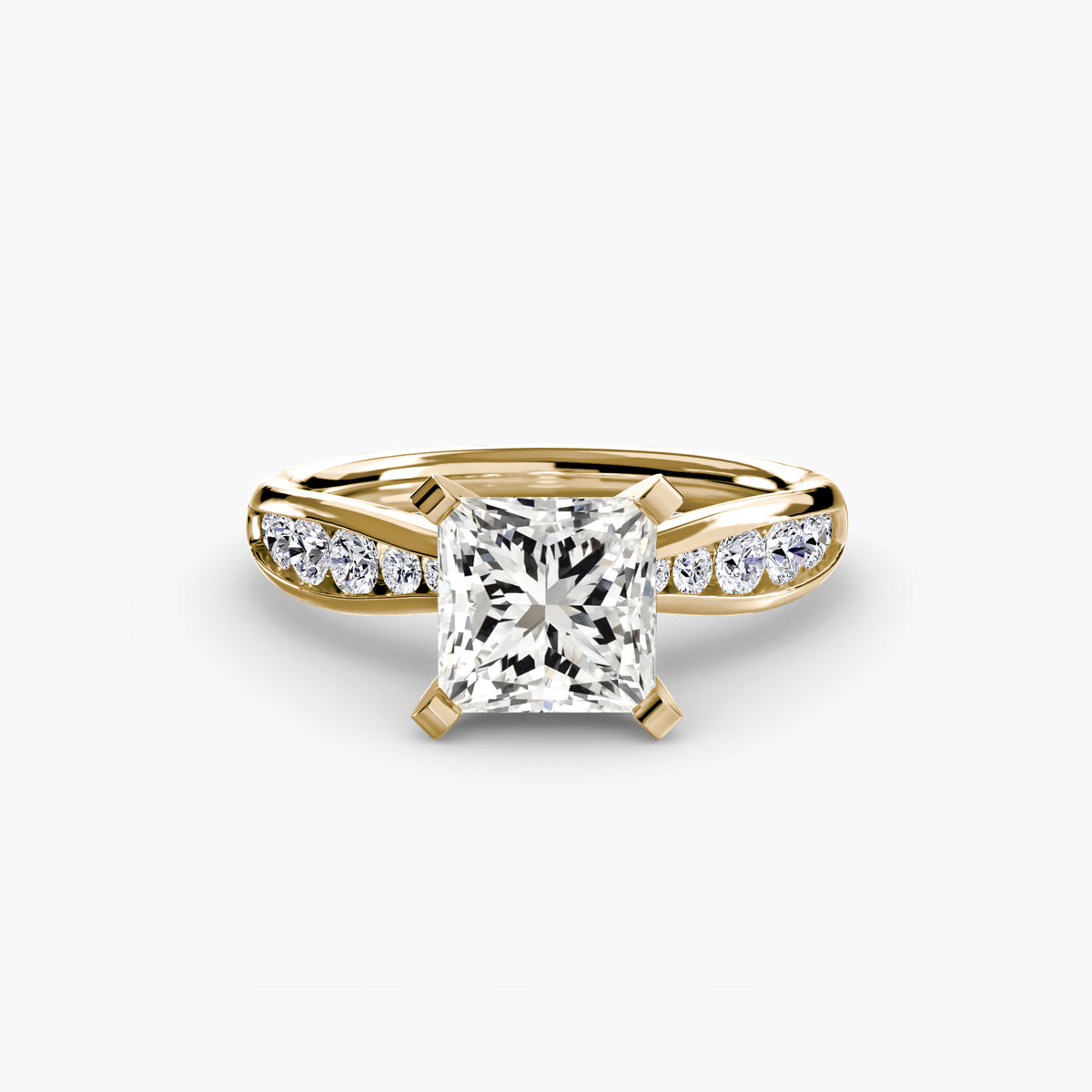 The Camille Solitaire with Pavé Setting