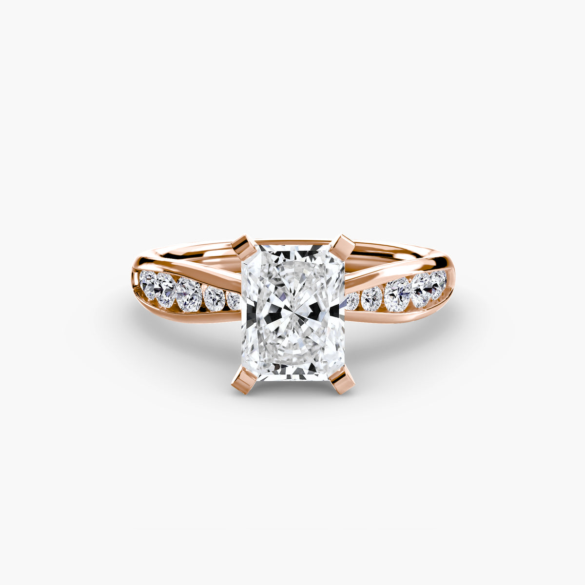 The Camille Solitaire with Pavé Setting