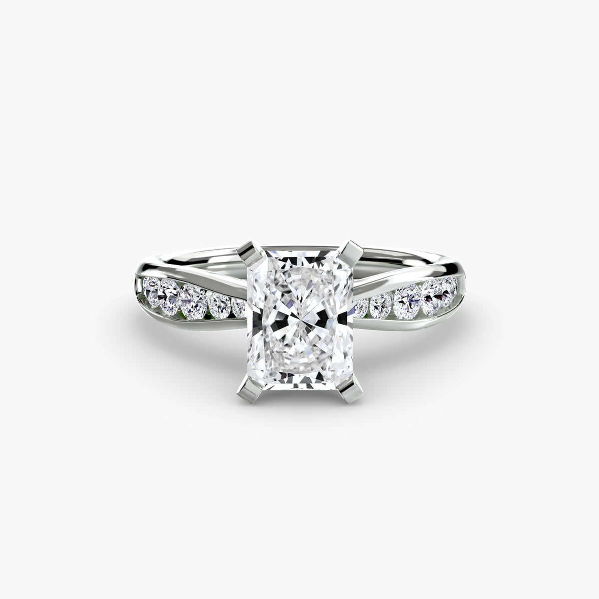 The Camille Solitaire with Pavé Setting
