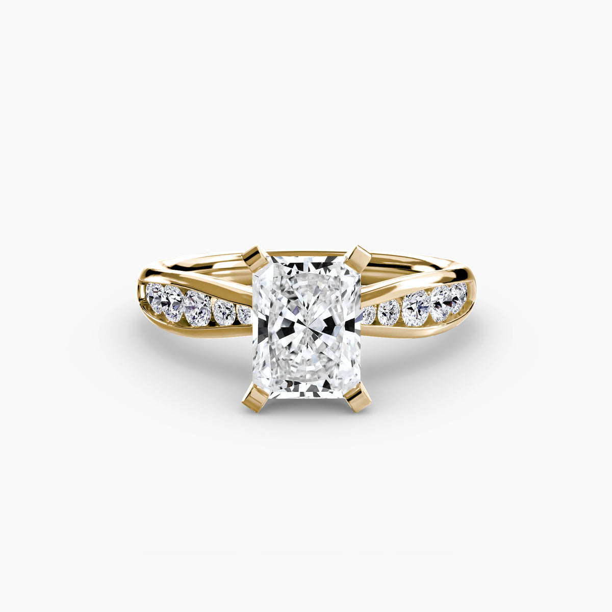 The Camille Solitaire with Pavé Setting