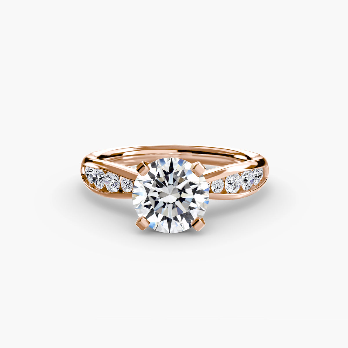 The Camille Solitaire with Pavé Setting