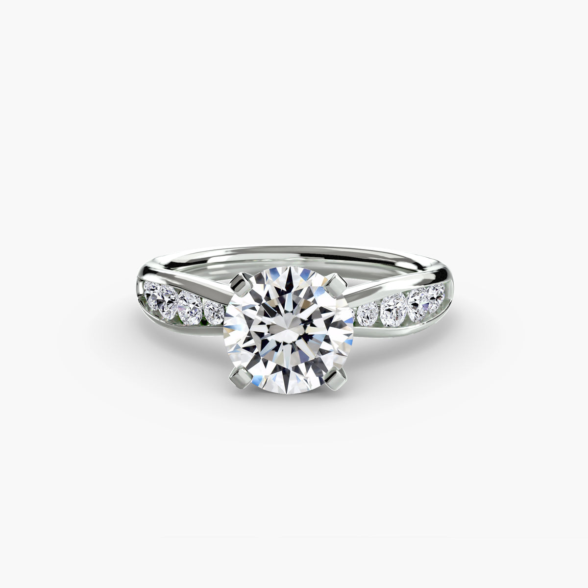 The Camille Solitaire with Pavé Setting