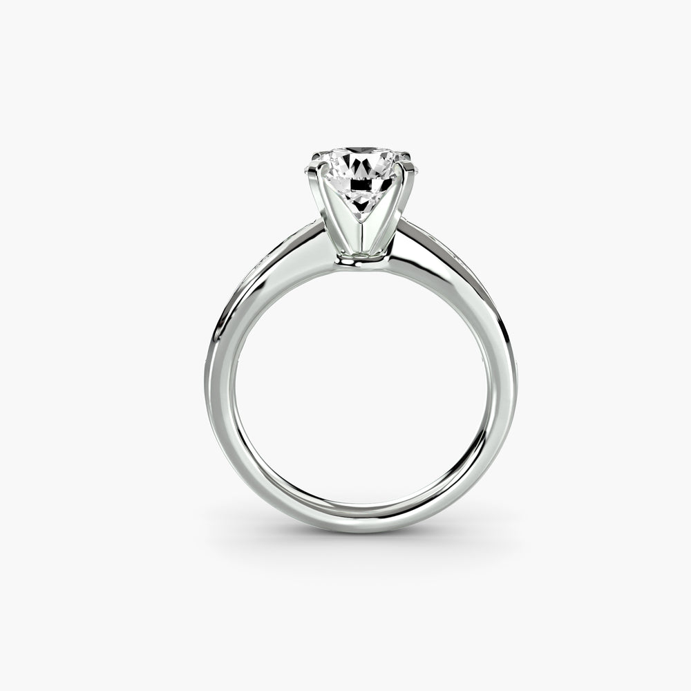 The Camille Solitaire with Pavé Setting, setting