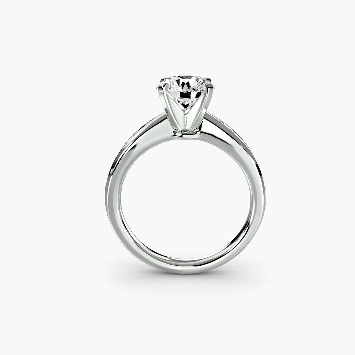 The Camille Solitaire with Pavé Setting